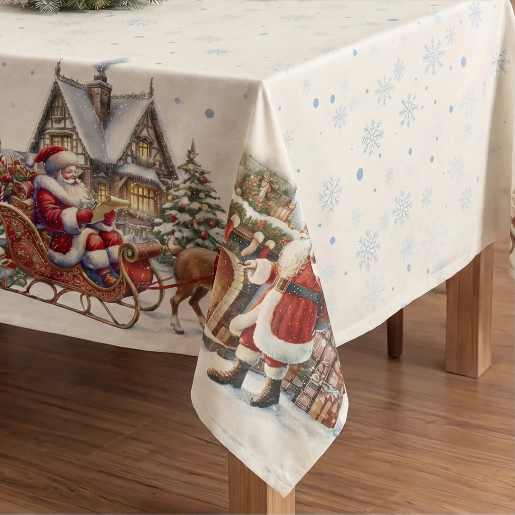 Mantel antimanchas 100% algodón Vintage christmas 1225