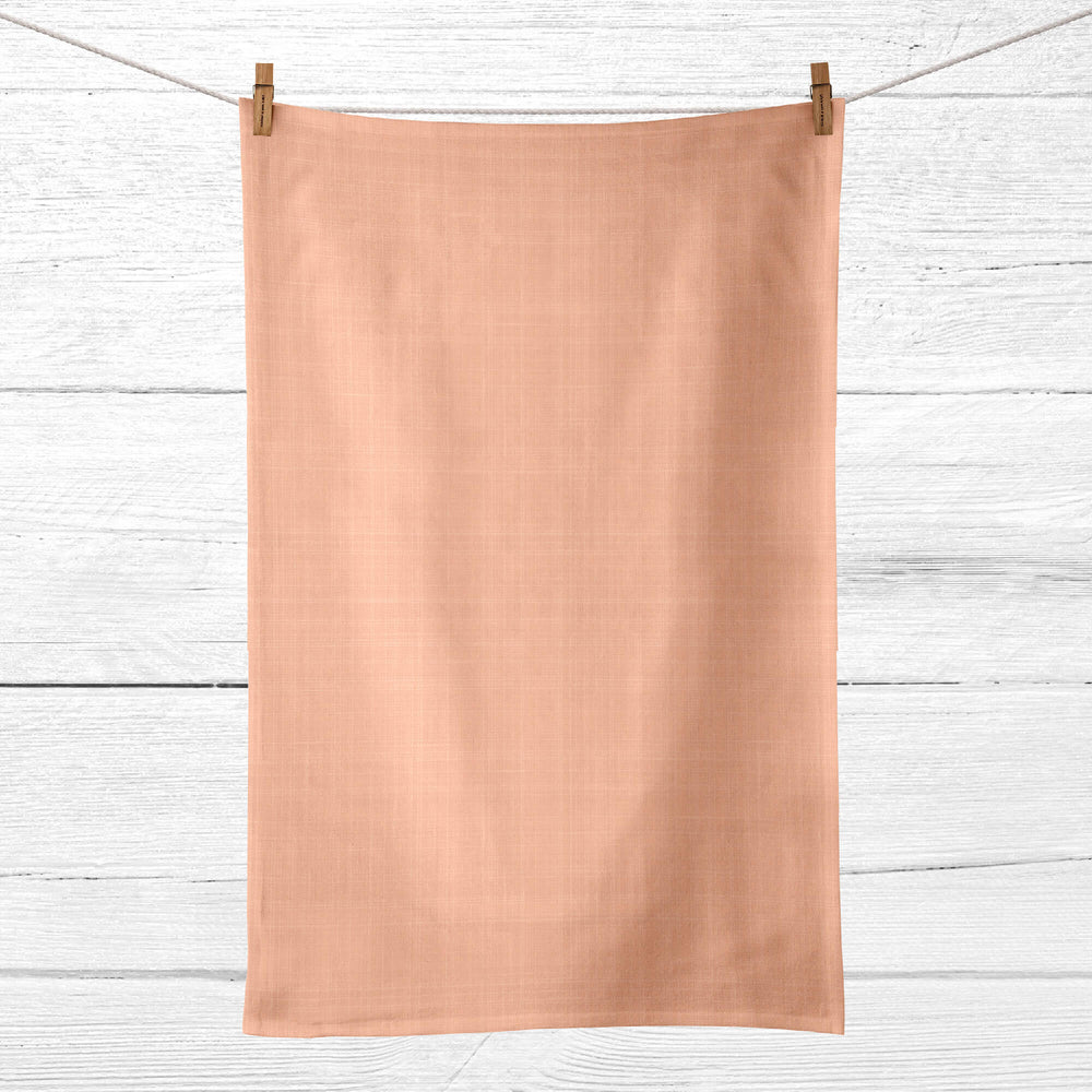 Pack 2 unidades paño de cocina lino 100% algodón Dustypink 45x70 cm 0