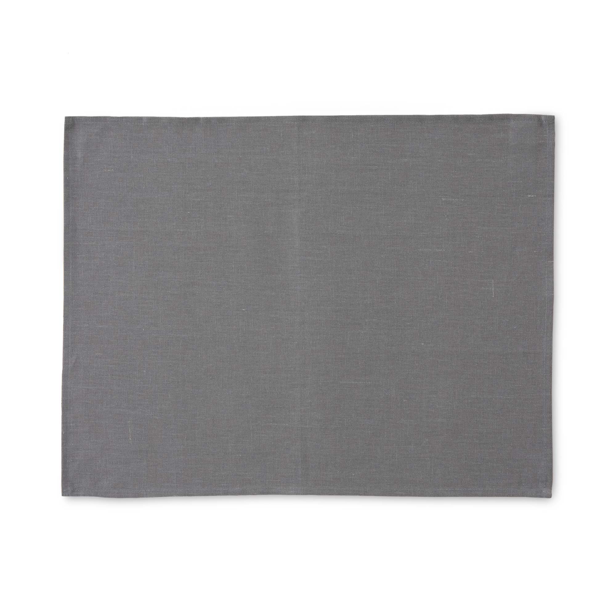 Pack 2 unidades mantel individual hidrófugo antimanchas Lino 100% Antracithe 45x35 cm