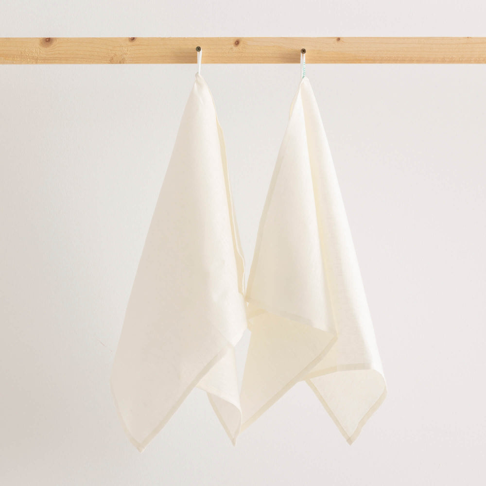Pack 2 unidades paño de cocina lino 100% algodón Natural 45x70 cm 0