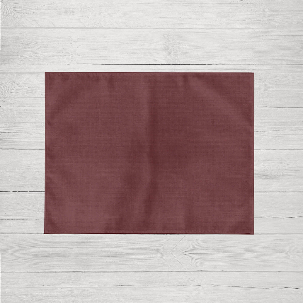 Pack 2 unidades mantel individual hidrófugo antimanchas Lino 100% Burdeos 45x35 cm 2