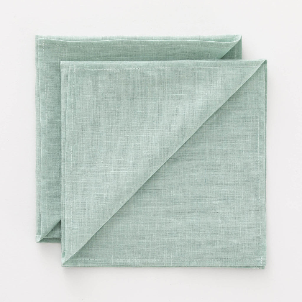 Pack 2 unidades servilletas Lino 100% Aqua 50x50 cm