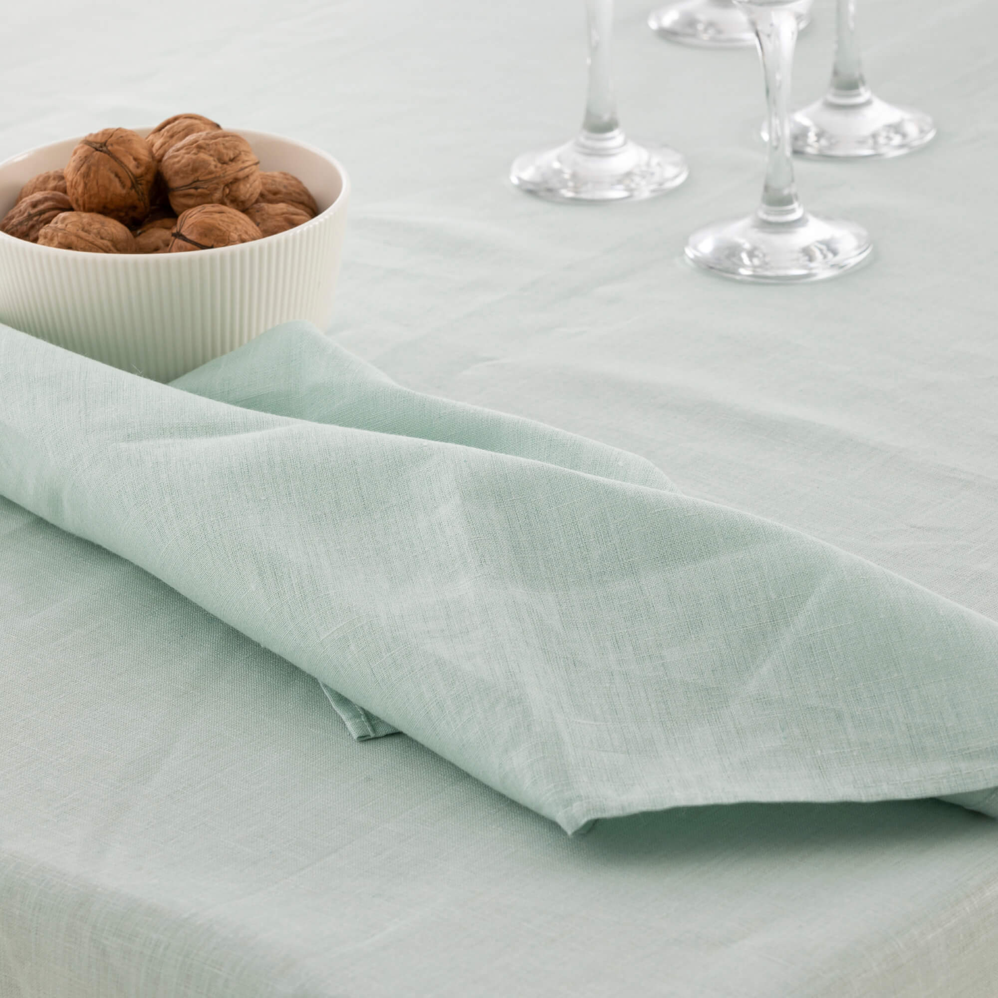Pack 2 unidades paño de cocina lino 100% Aqua 45x70 cm