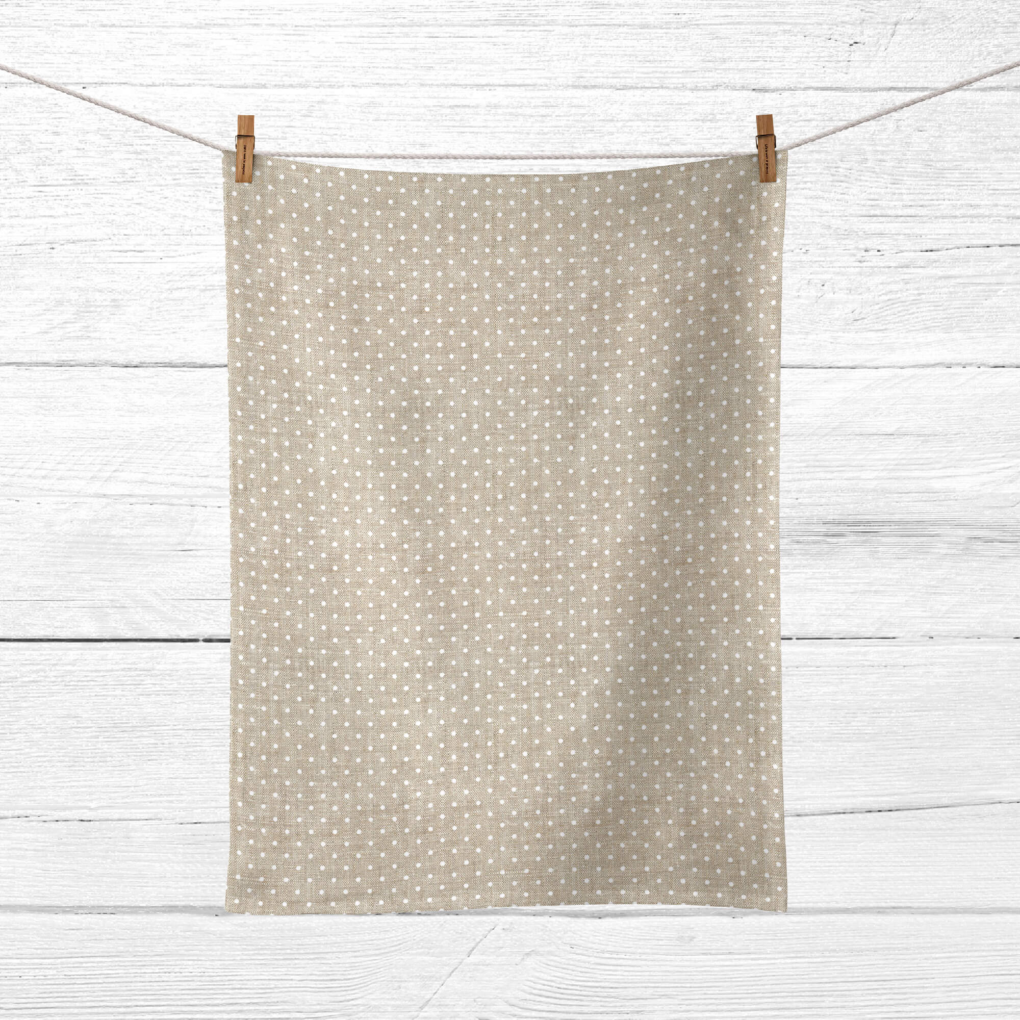 Pack 2 unidades paño de cocina Plumeti Blanco 100% algodón 45x70 cm
