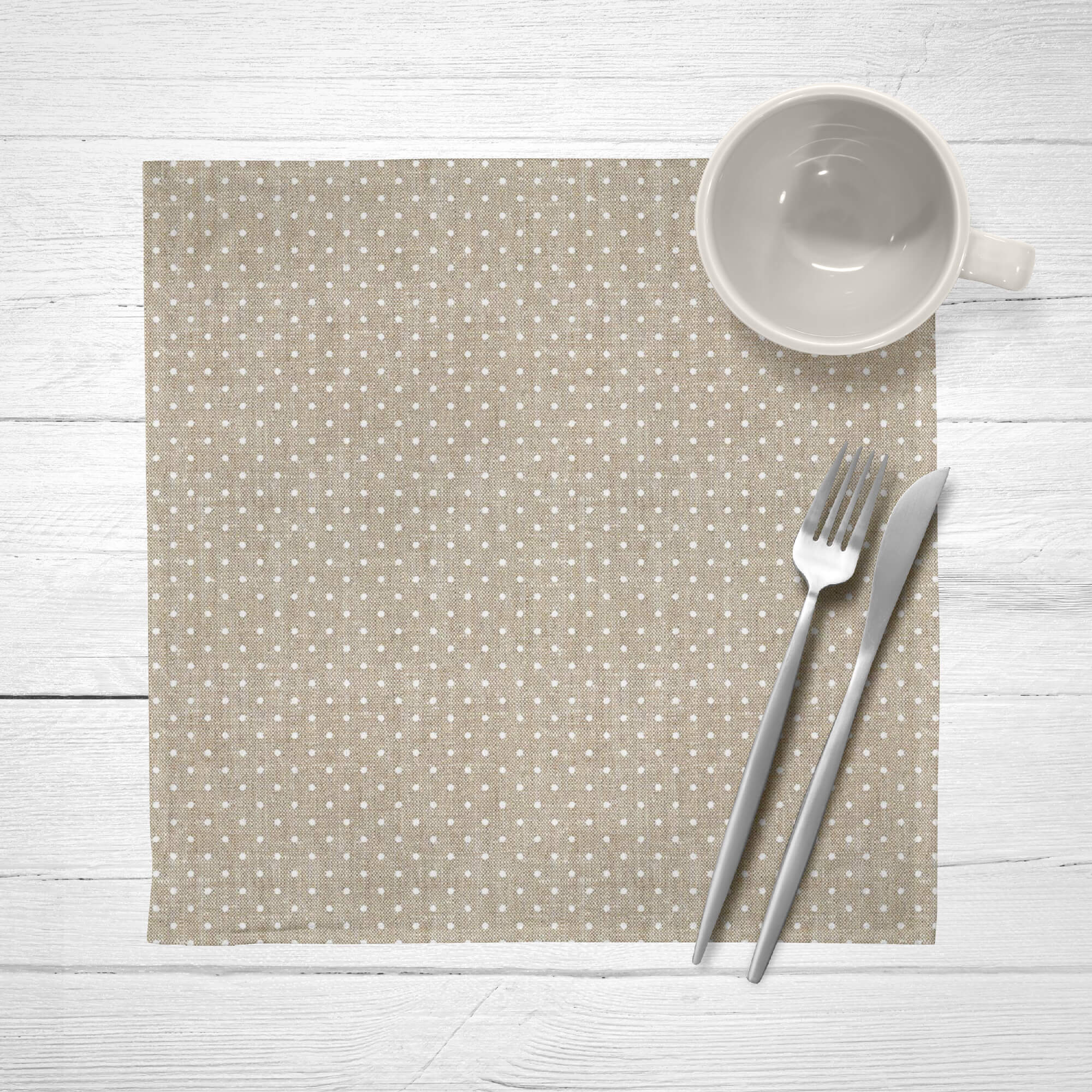 Pack 2 unidades servilletas Plumeti Blanco 100% algodón 45x45 cm