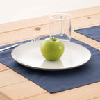 Pack 2 unidades mantel individual hidrófugo antimanchas Lino 100% Night Blue 45x35 cm