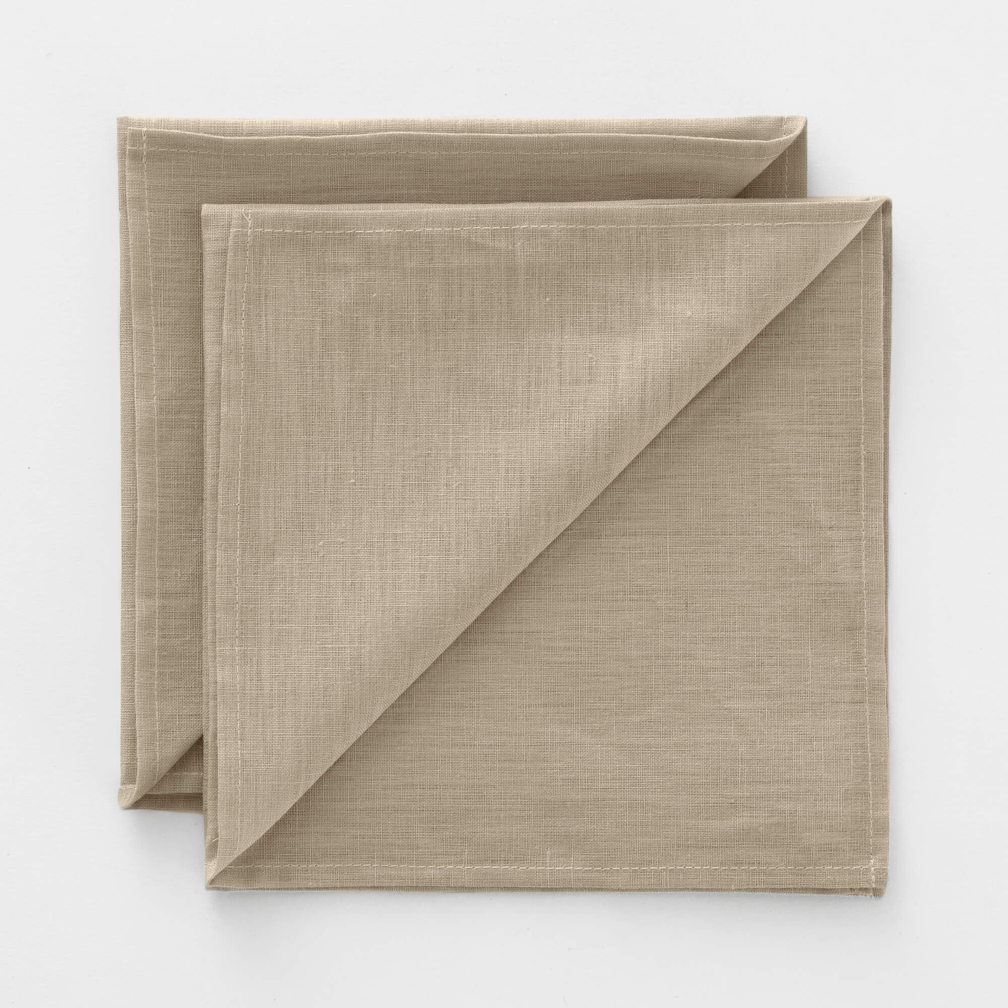 Pack 2 unidades servilletas Lino 100% Taupe 50x50 cm
