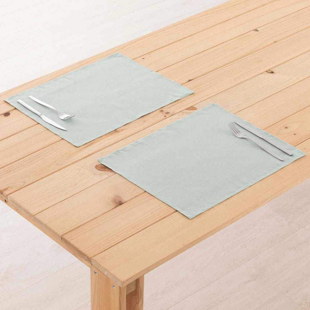 Pack 2 unidades mantel individual hidrófugo antimanchas Lino 100% Aqua 45x35 cm 0