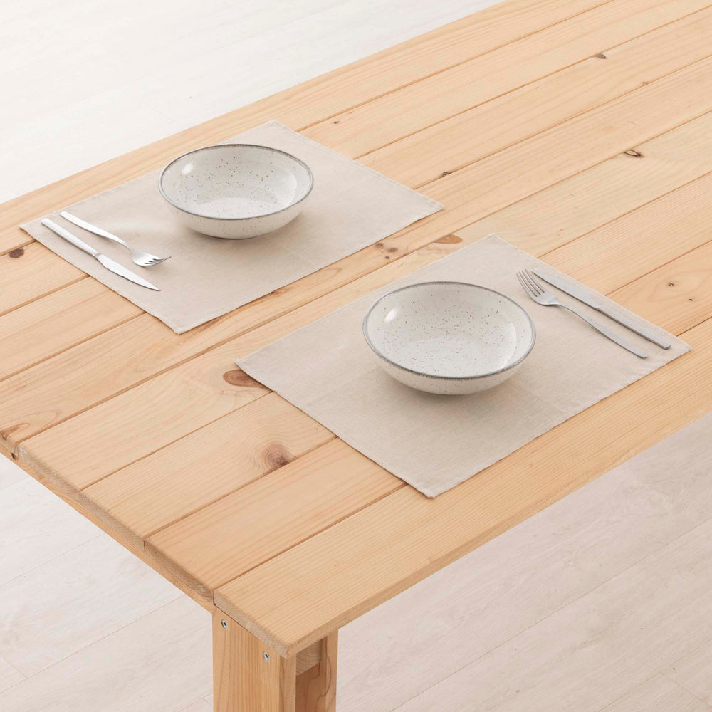Pack 2 unidades mantel individual hidrófugo antimanchas Lino 100% Fresno 45x35 cm 2