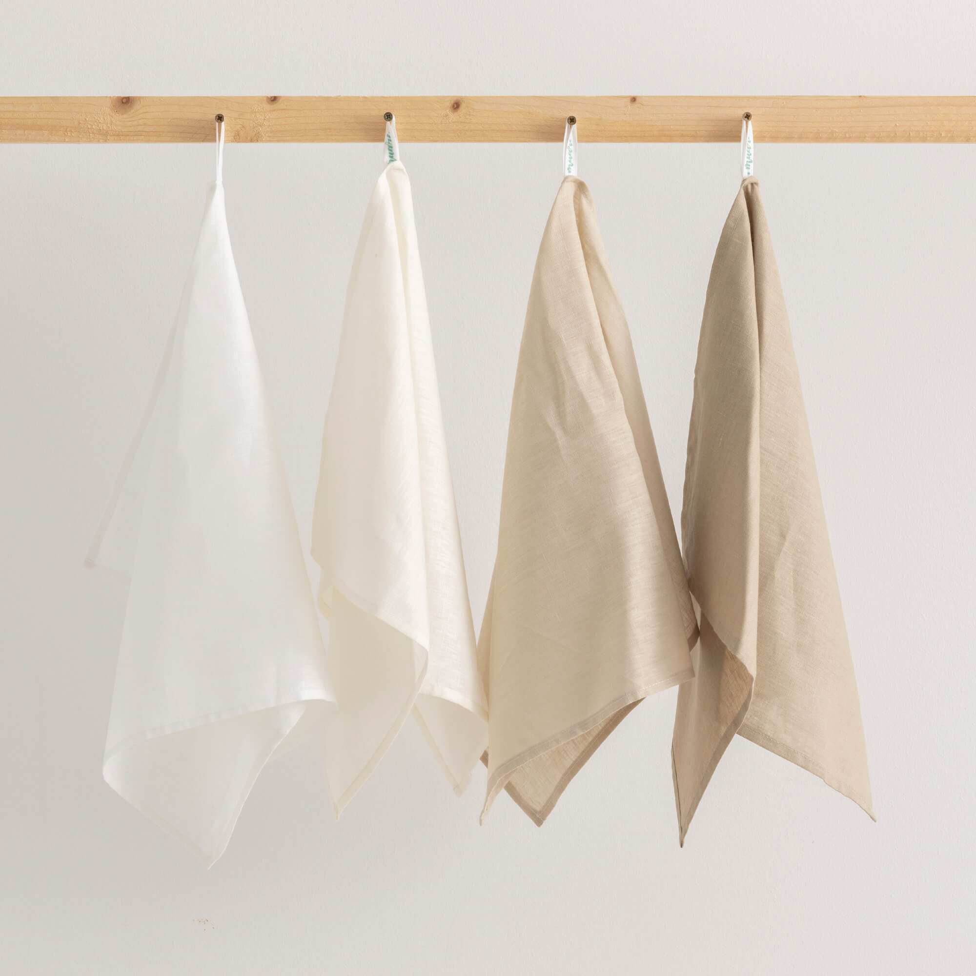 Pack 2 unidades paño de cocina lino 100% Blanco 45x70 cm
