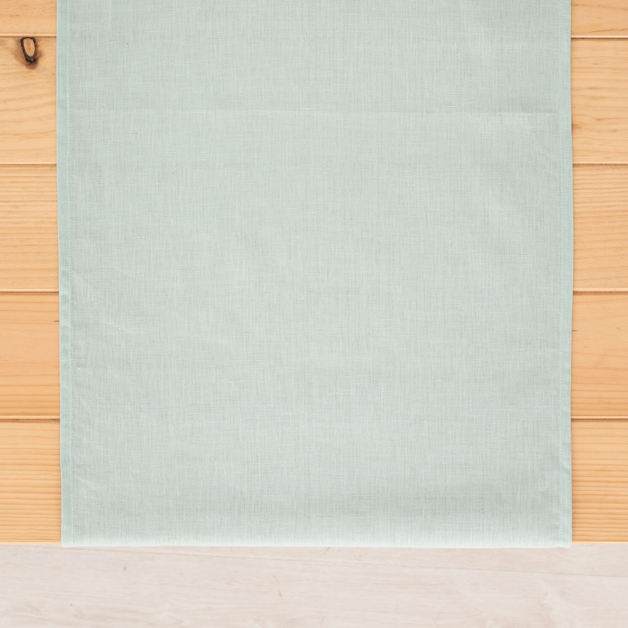 Camino de mesa lino 100% Aqua 45x140 cm