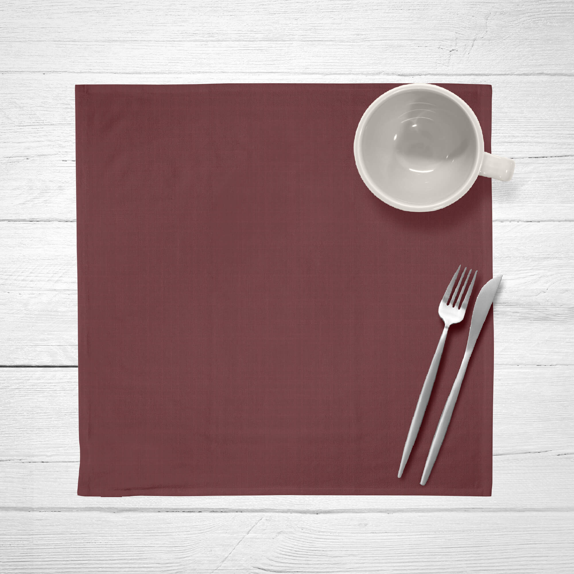 Pack 2 unidades servilletas Lino 100% Burdeos 50x50 cm