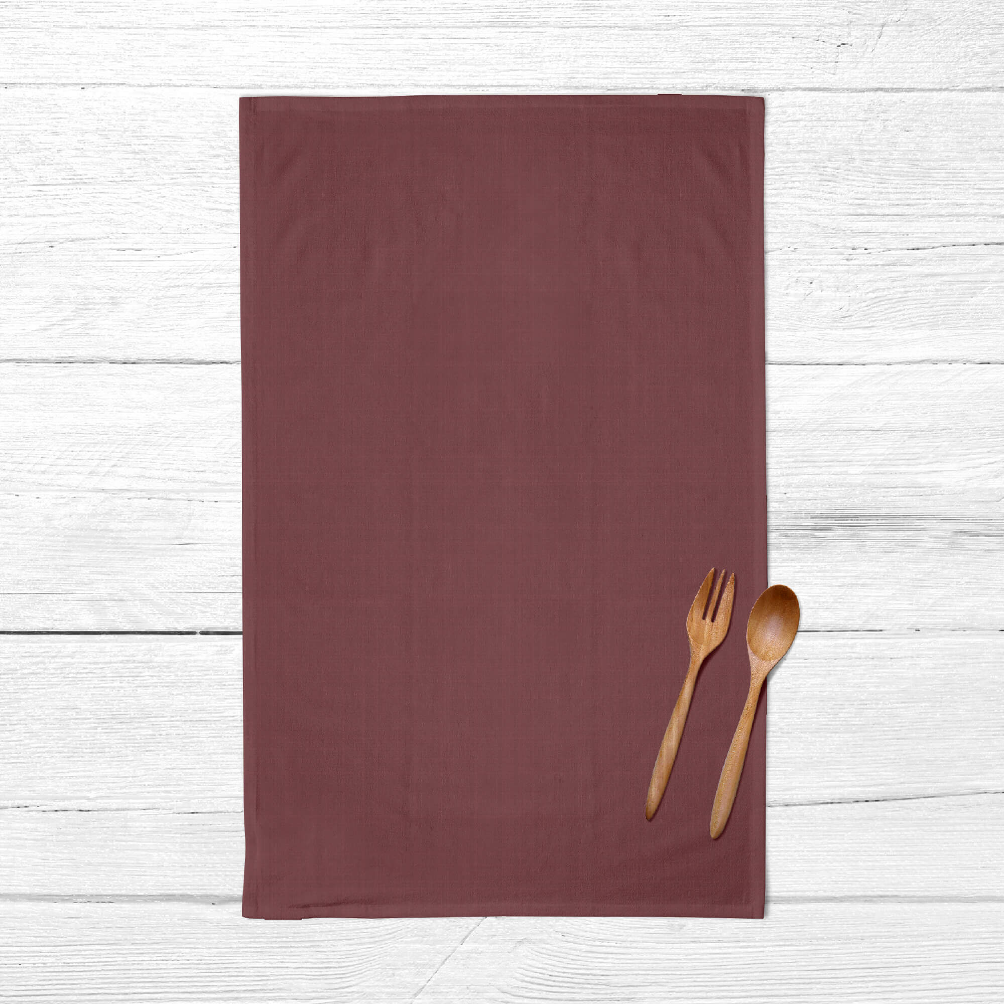 Pack 2 unidades paño de cocina lino 100% Burdeos 45x70 cm