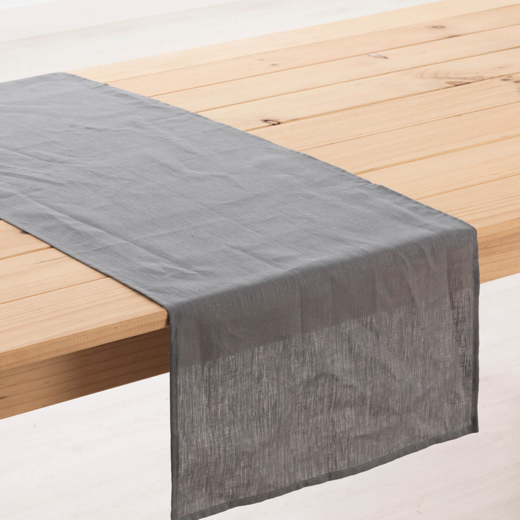 Camino de mesa lino 100% Antracithe 45x140 cm