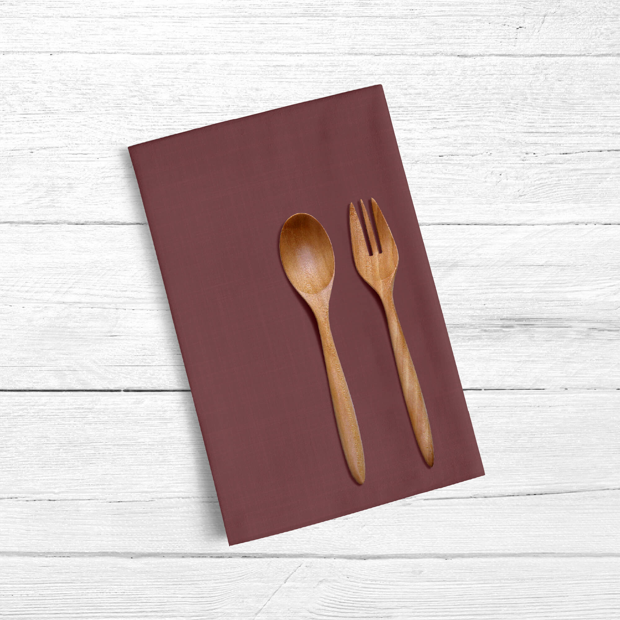 Pack 2 unidades paño de cocina lino 100% Burdeos 45x70 cm