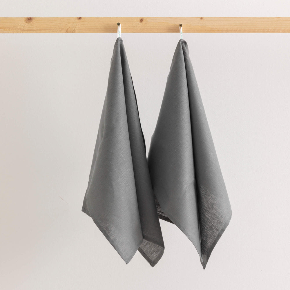 Pack 2 unidades paño de cocina lino 100% algodón Antracithe 45x70 cm 0