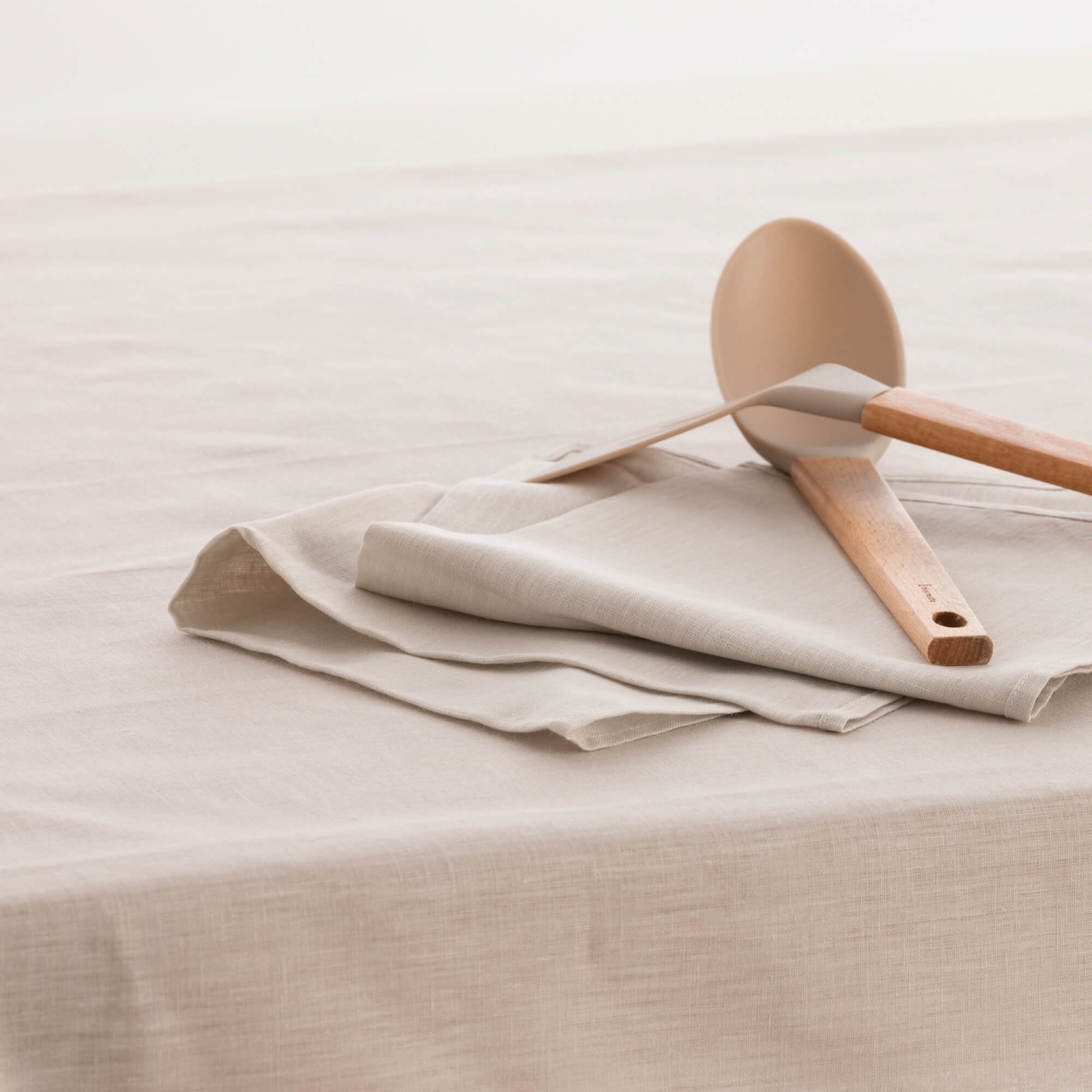 Pack 2 unidades paño de cocina lino 100% Taupe 45x70 cm
