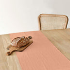 Camino de mesa lino 100% Dustypink 45x140 cm