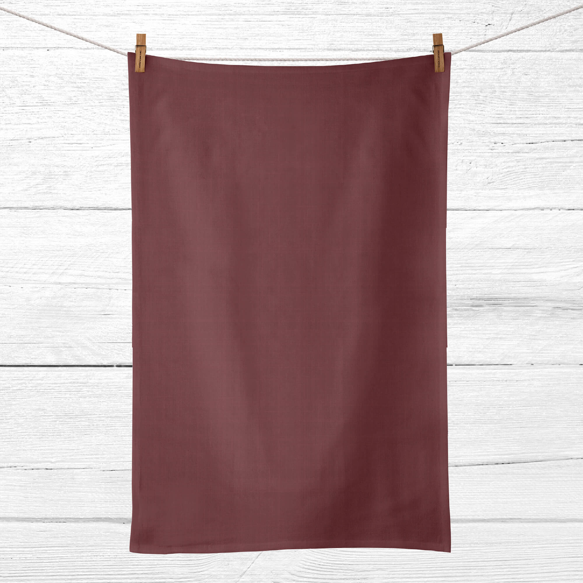 Pack 2 unidades paño de cocina lino 100% Burdeos 45x70 cm