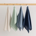 Pack 2 unidades paño de cocina lino 100% Aqua 45x70 cm