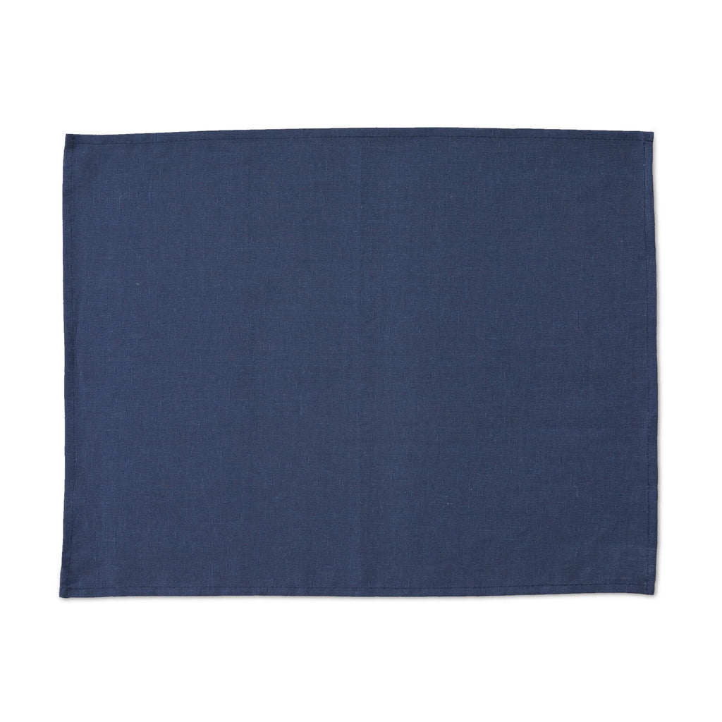 Pack 2 unidades mantel individual hidrófugo antimanchas Lino 100% Night Blue 45x35 cm