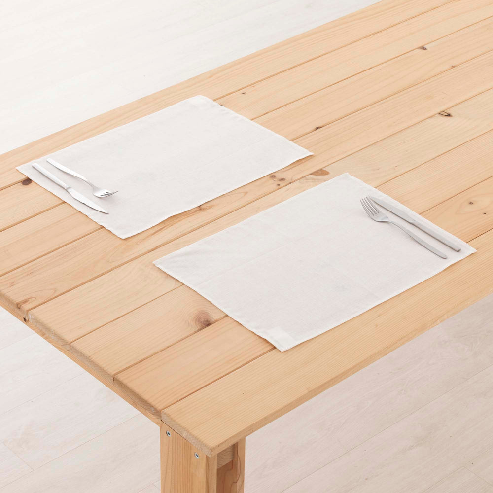 Pack 2 unidades mantel individual hidrófugo antimanchas Lino 100% Natural 45x35 cm 0