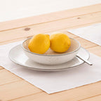 Pack 2 unidades mantel individual hidrófugo antimanchas Lino 100% Blanco 45x35 cm