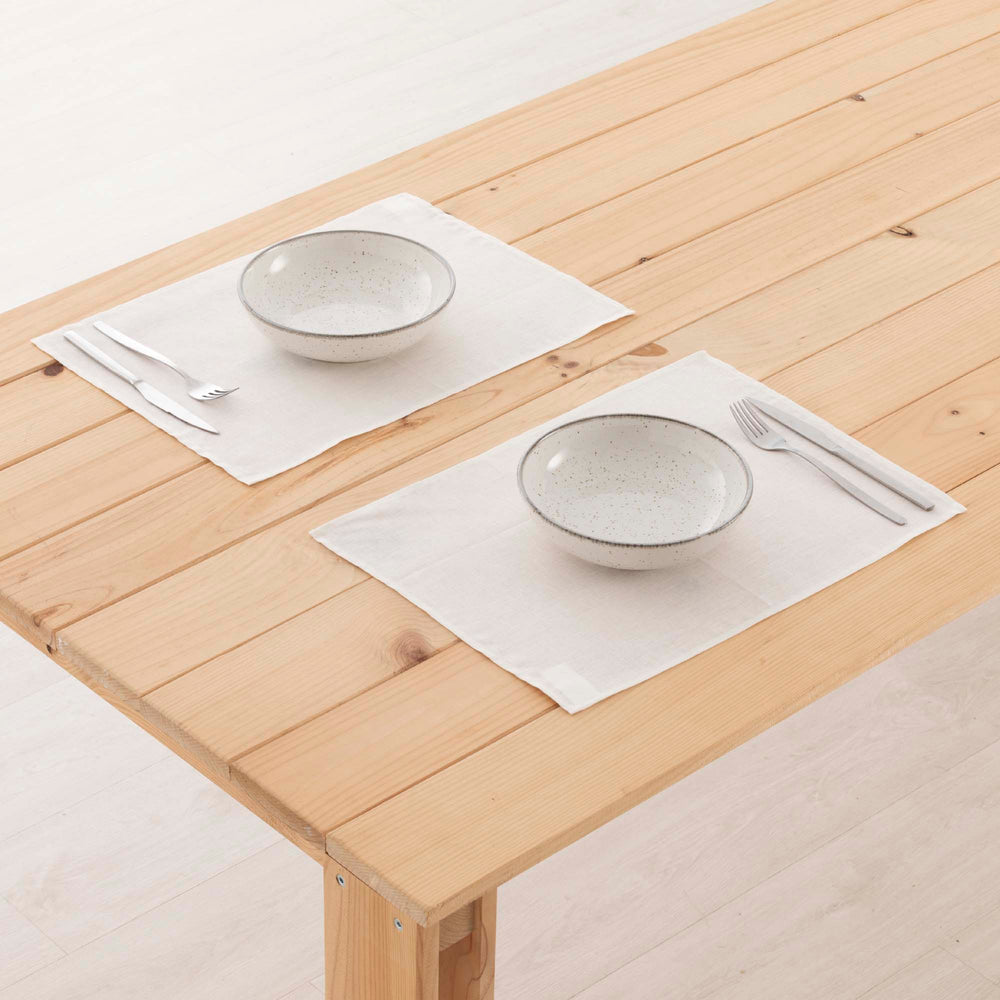 Pack 2 unidades mantel individual hidrófugo antimanchas Lino 100% Natural 45x35 cm 2