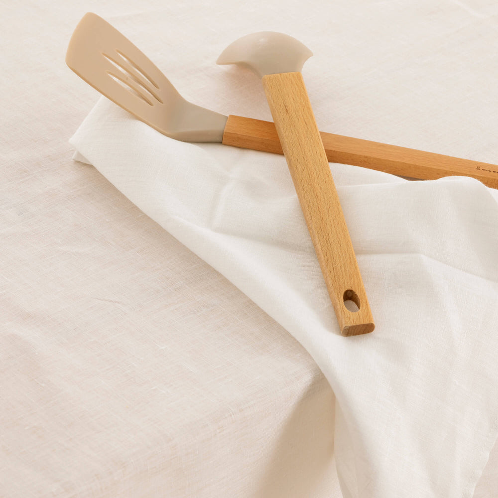 Pack 2 unidades paño de cocina lino 100% algodón Natural 45x70 cm 2