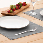 Pack 2 unidades mantel individual hidrófugo antimanchas Lino 100% Antracithe 45x35 cm