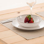 Pack 2 unidades mantel individual hidrófugo antimanchas Lino 100% Taupe 45x35 cm