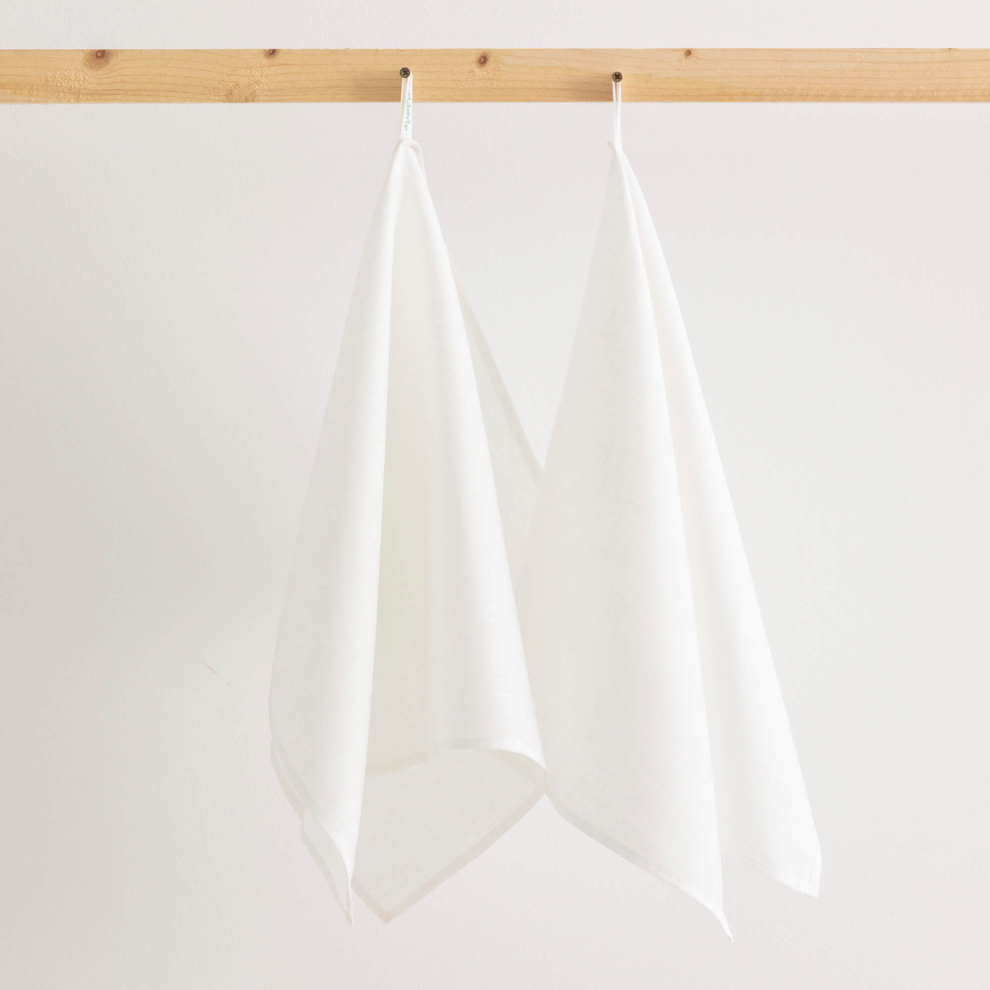Pack 2 unidades paño de cocina lino 100% Blanco 45x70 cm