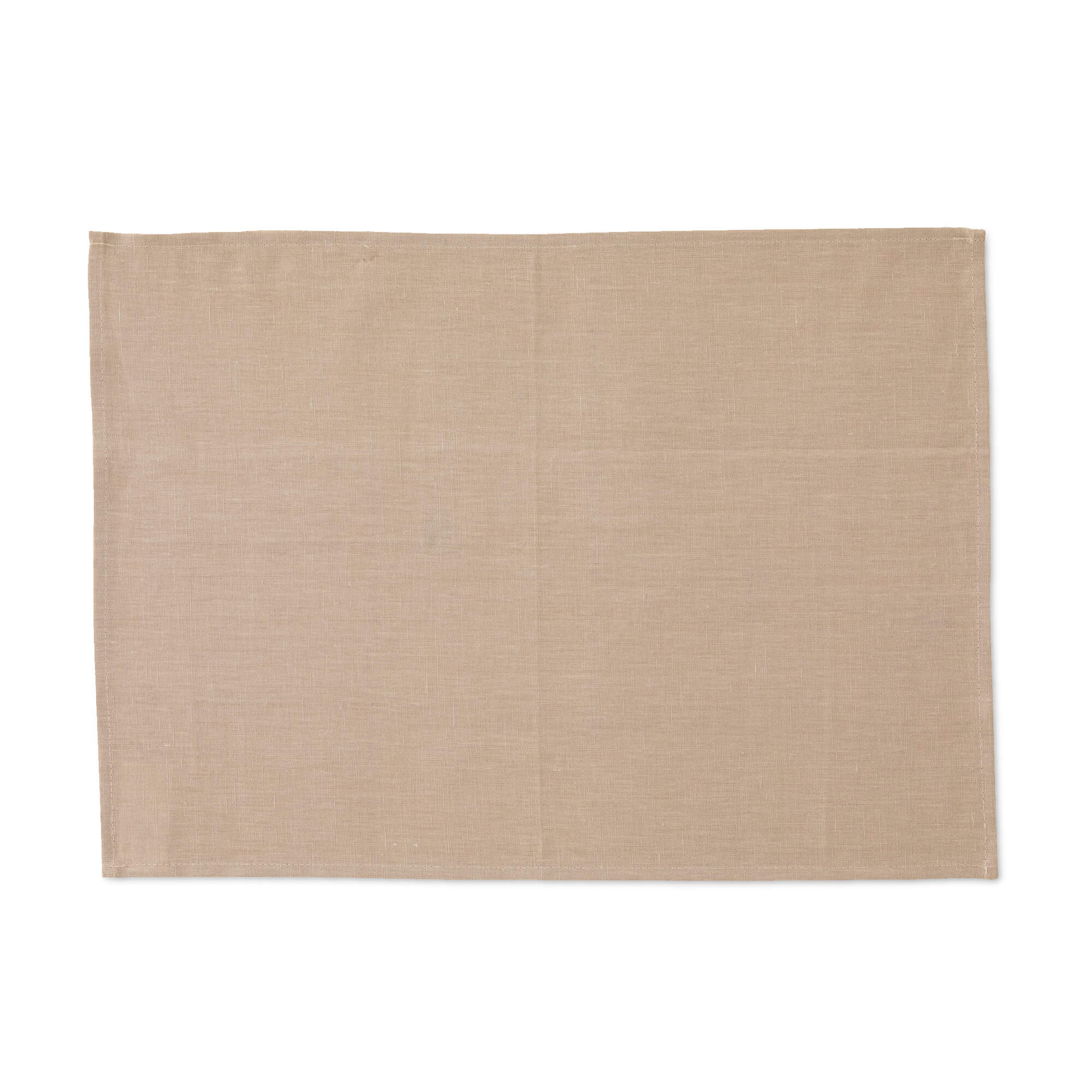 Pack 2 unidades mantel individual hidrófugo antimanchas Lino 100% Taupe 45x35 cm