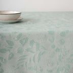 Mantel antimanchas jacquard Bacoli 32010D2 Turquesa