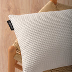 Funda de cojín Waffle Natural 30x50 cm