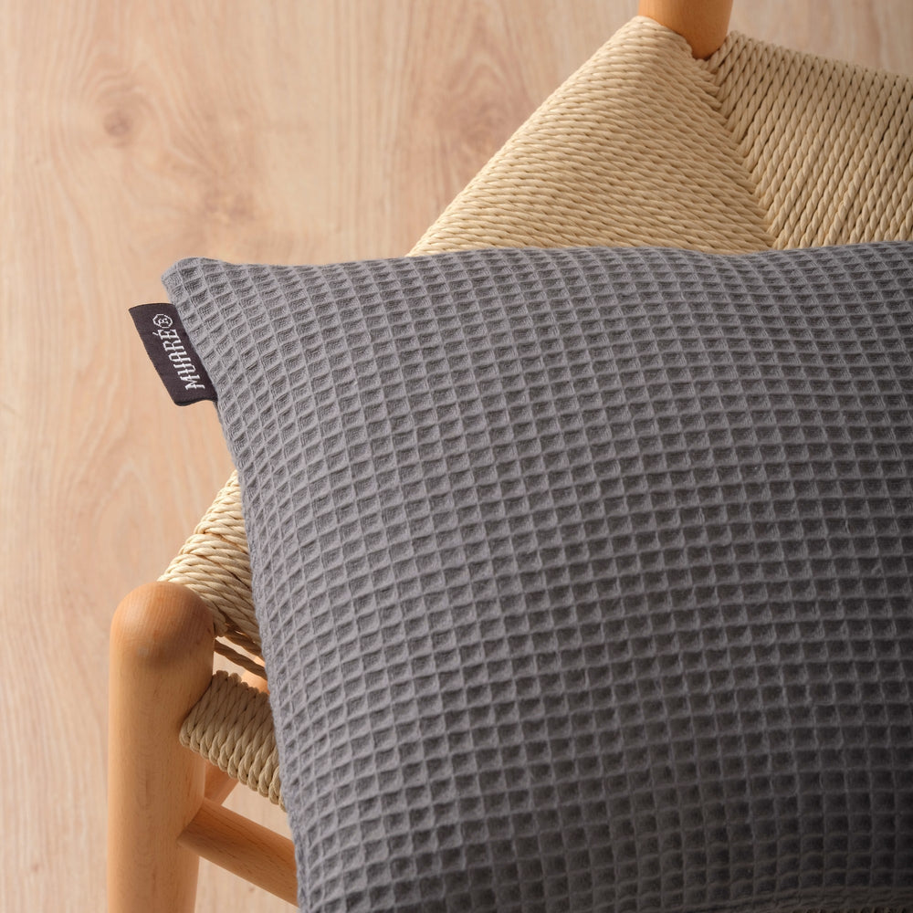 Kissengezug Waffle Titanium 30x50 cm