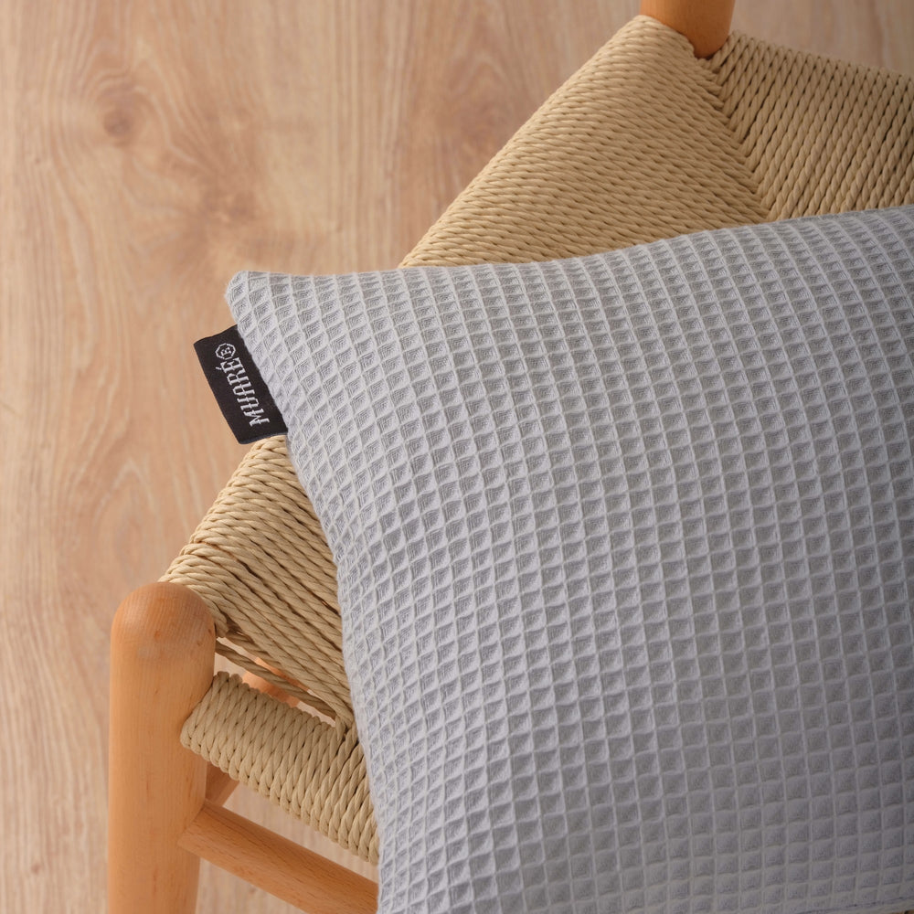 Kissengezug Waffle Ultimate Grey 50x50 cm