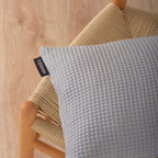 Funda de cojín Waffle Ultimate Grey 50x50 cm