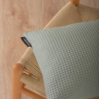 Funda de cojín Waffle Verde Agua 50x50 cm