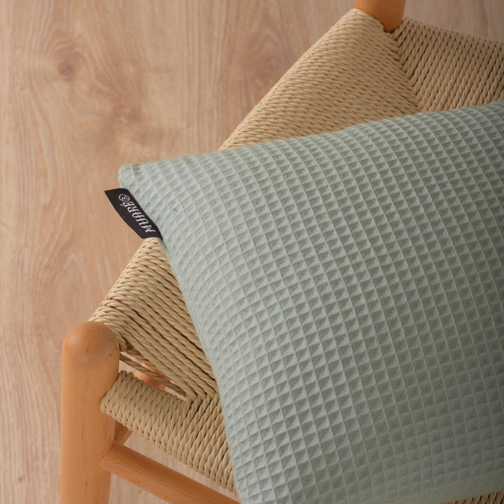 Water Green Waffle Cushion Cover 50x50 cm