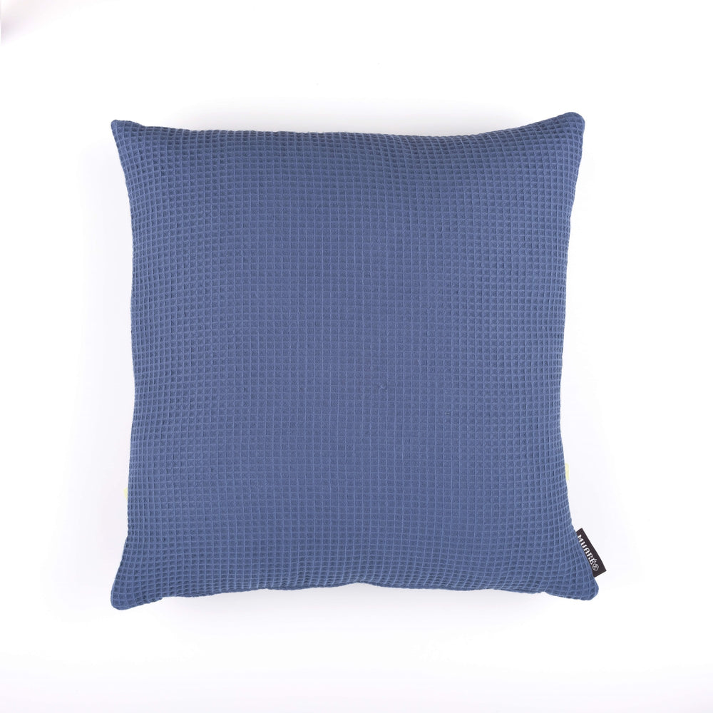 Kissengezug Waffle Blue Majolica 50x50 cm