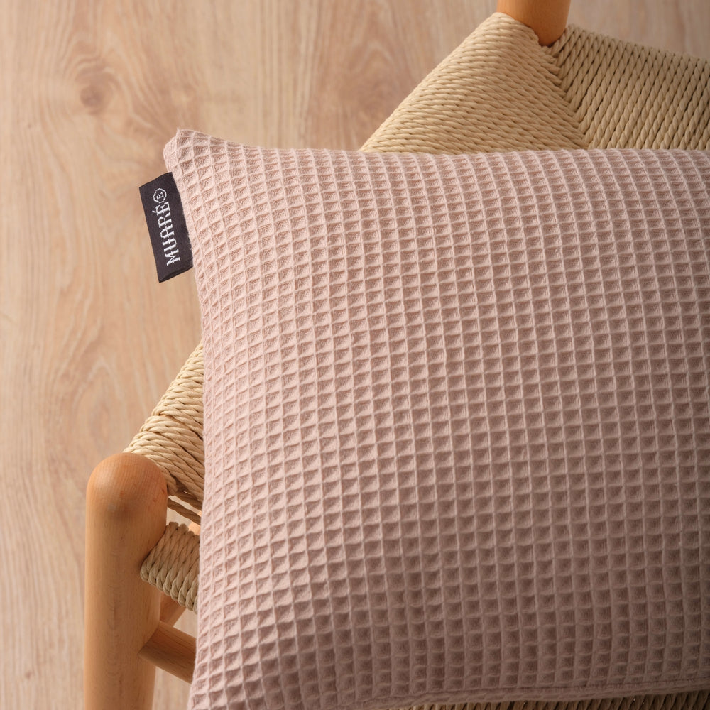 Kissengezug Waffle Pink 30x50 cm