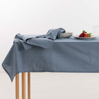 Mantel hidrofugo antimanchas Lino 100% Denim Blue